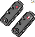 TSA007 Padlock Luggage Travel Lock and 3 Digits Self-Setting A Variety of Different Combinations Luggage Bag Travel Security Code Lock, Black, 2 Pack by Lizipai