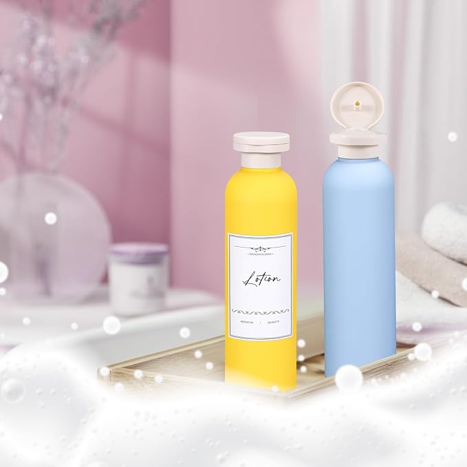 Travel Shampoo Bottle, Empty Plastic Squeeze Bottles 8.8oz with Flip Cap, Lotion Container for Toiletries Travel Size Shampoo and Conditioner - Image 3