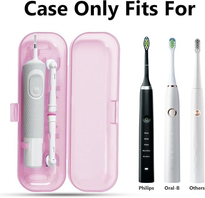 Newly upgraded toothbrush travel case, suitable for Oral-B/Oral-B Pro/Philips Sonicare/Aquasonic toothbrush, travel electric toothbrush box (pink) - Image 2