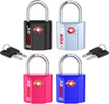 Forge Small Size TSA Approved Luggage Locks. Key Locks for Travel. Ultra Secure Dimple Key Travel Locks Alloy Body Luggage Locks. 4 Color Pack. by Forge