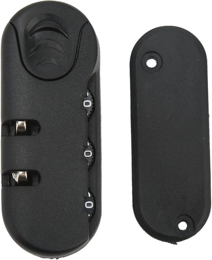 Zinc Alloy Luggage Lock - 3 Digit Suitcase Password Lock, Frosted Black Appearance for Travel by VGEBY