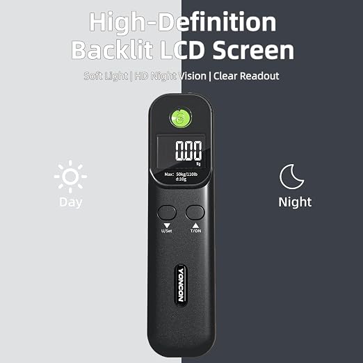 Luggage Scale - 110lb Digital Suitcase Weight Scale with LCD Display, 3 Units (lb/kg/oz) and Tare Function, Portable Travel Essentials for Backpacks, Packages and Outdoor Gear (Black) - Image 7