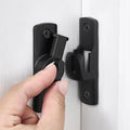 Black 90/180 Degree Flip Lock,Aluminum Alloy Barn Door Latch | Right Angle Door Lock Latch,Sliding Door Latches,Flip Gate Latches,for bedroom,garage,drawer,cabinet,window,pet enclosures by Wocoe