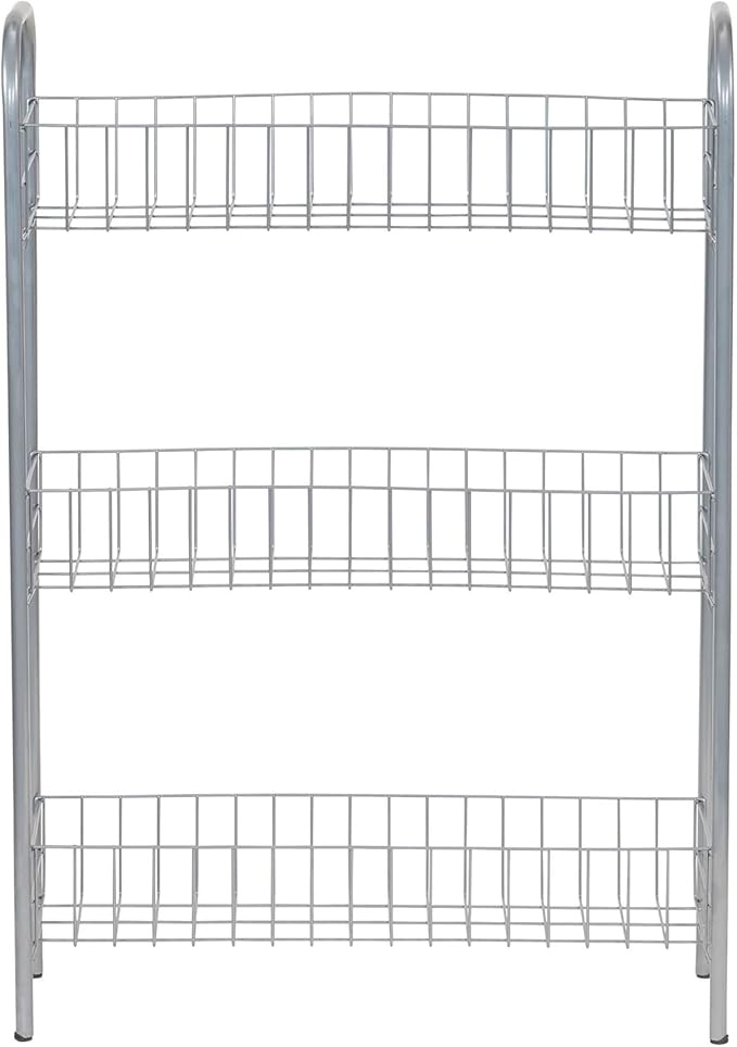 Household Essentials Slim Storage Cart, 3 Shelf Storage Cart with Wheels, Perfect for Laundry Rooms, Bathrooms, Pantries, Kitchens and More - Image 6