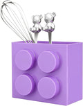 Magnetic Basket Organizer for Fridge - Lego-Style ABS Plastic Storage Box,No Drill Design for Kitchen Counter, Microwave & Whiteboard, Holds Up to 3.5 lbs (Light Purple) by Unknown