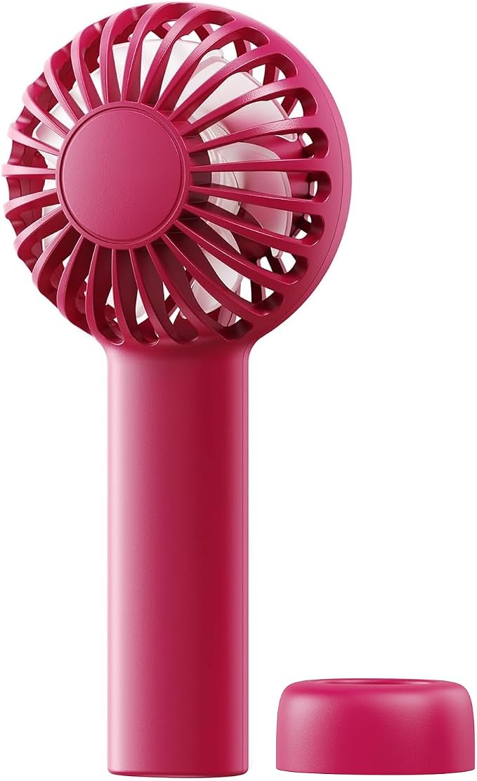 SWEETFULL Mini Portable Fan - Rechargeable Handheld Fan, 3 Speeds Personal Small Hand Gifts for Travel Essentials, Lash, Makeup, Eyelash, Kids, Girls, Women - USB, Cute Design red by SWEETFULL