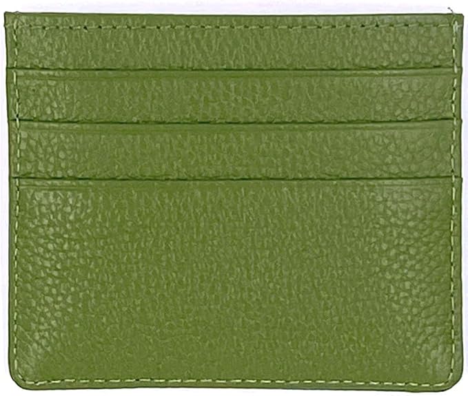 Tapp Collections RFID Protect Slim Minimalist Pocket Leather Wallet Card Holder - Green by Tapp+Collections