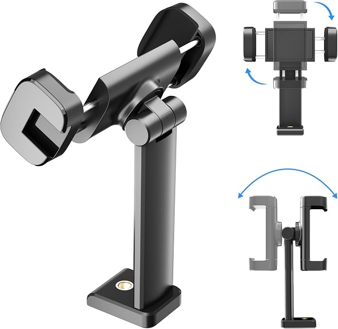 Phone Tripod Mount, Camera Hot & Cold Shoe Holder for iPhone Andriod | Camera Hot 2 Cold Shoe Phone Mount Compatible for iPhone Android Sony Canon DJI Ronin S/SC Zhiyun Gimbals by Voinap
