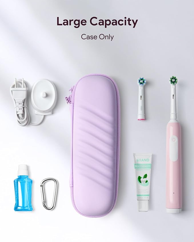 SQERO Electric Toothbrush Case for Oral-B Pro/iO/Philips Sonicare, Waterproof Traveling Toothbrush Storage Bag with Mesh Pocket Covers Protection | Waterproof Traveling Toothbrush Storage Bag with Mesh Pocket Covers Protection - Image 6