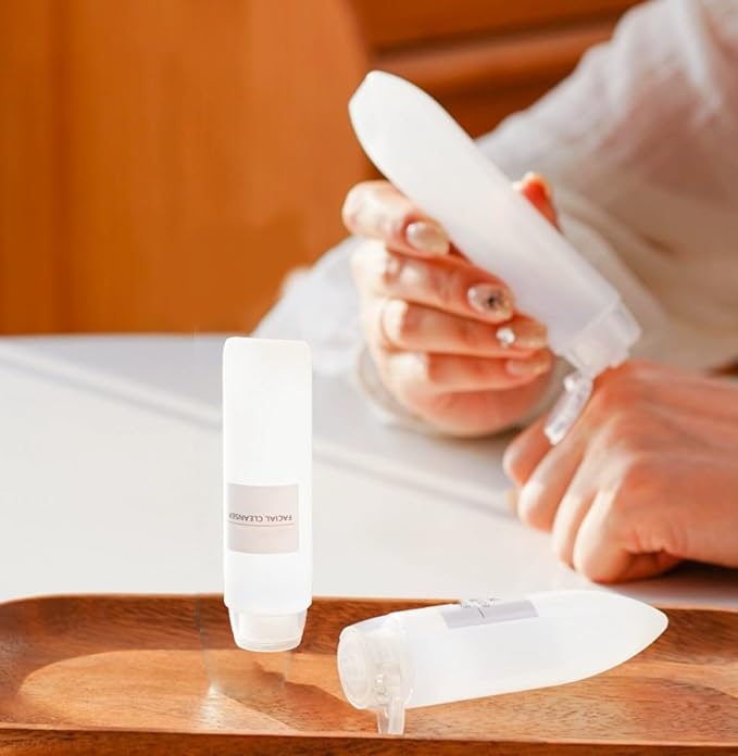 Travel Size Bottles 1oz Squeeze Bottles With Flip Cap Leak Proof BPA Free Refillable Tubes Travel 6 Pack - Image 3