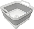 MontNorth Collapsible Wash Basin 9L, Foldable Dish Tub with Drain Plug, Portable Collapsible Dish Basin, Camping Sink for Washing Dishes, Laundry & Kitchen Use,Gray by MontNorth