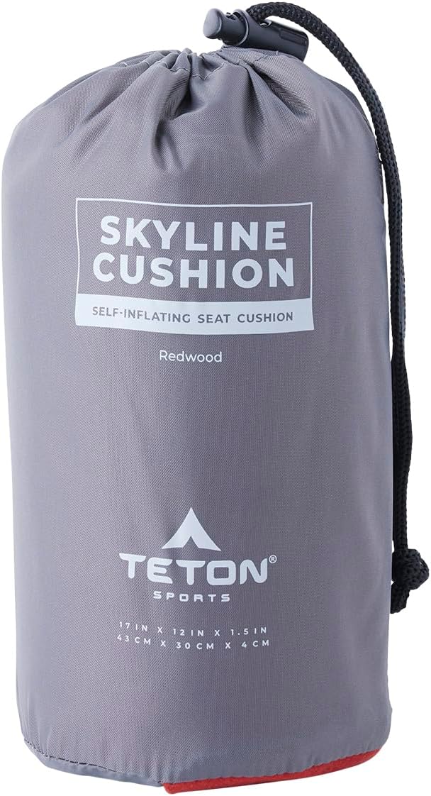 Teton Camping Seat Cushion; Stadium Seat; Office Chair; Car Pad; Inflatable, Redwood - Image 6