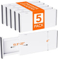 Lifewit 6" Tall Upgrade Drawer Dividers, Adjustable Deep Drawer Organizer | 13.5"-22" Expandable White Drawer Separator for Clothes, Dresser/Kitchen/Closet/Bedroom/Office Organization & Storage, 5 Pack by Lifewit