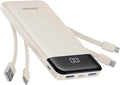 charmast 10000mAh Power Bank Portable Charger with 4 Built-in Cables | Reinforced for Durability,6 Outputs,3A Fast Charge,LED Display,TSA Compliant,Travel Must-Have, for Commuter,College Student by charmast
