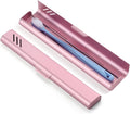 Travel Toothbrush Case, Portable Toothbrush Holder, Durable Aluminum Toothbrush Storage Box, Small Breathable Manual Toothbrush Container for Traveling, School, Camping, Business Trip - Pink by EVERYPURCHASEISFORASIMPLELIFE