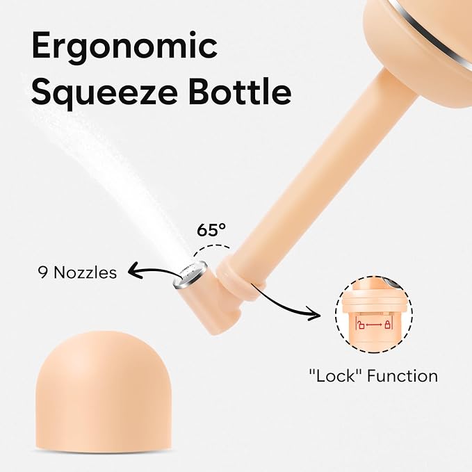 easy@Home Portable Travel Bidet - Peri Bottle for Postpartum Care Brown | Handheld Sprayer Kit, 380mL (12.8oz), BPA-Free Personal Hygiene for Women & Men | EPB-01 Brown - Image 7