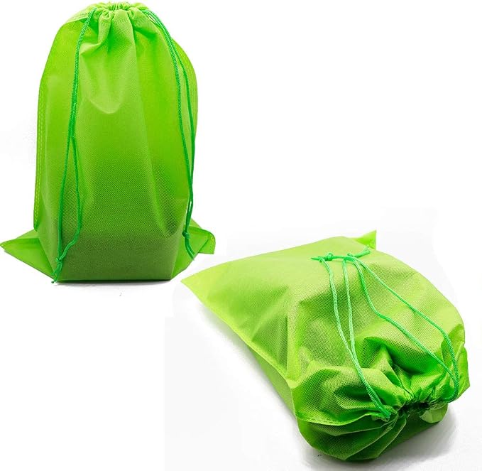 Pack of 10 Travel Shoe Bags, Portable Travel Non-Woven Shoe Packing Organizers Tote Bags w/Drawstring For Men and Women, 15.3"x11.5" (Multicolor) - Image 5