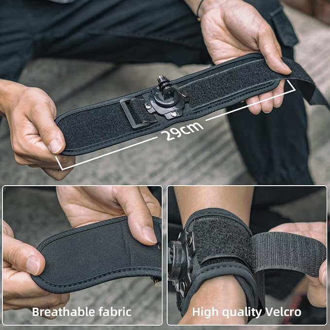 Wrist Strap Mount with Quick Release Adapter Compatible with GoPro Hero 13/12/11/10/9/8/7//6/5 Black,DJI Osmo Action 5 pro/4/3/2,Insta 360 ONE R,AKASO/Campark and More - Image 5