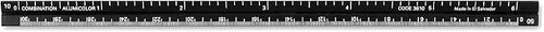 Alumicolor Aluminum Combination Architect/Engineer Pocket Drafting Scale, 6IN, Black - Image 2