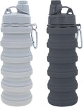 Collapsible Water Bottles Travel water bottle Sports Portable Sport Water Bottle Reusable Water Bottles comes with mountaineering Buckle 500ml silicone Water-proof camping water bottle by YCTMALL