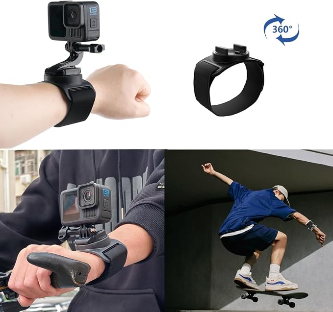 4 in 1 Camera Accessories Kit Head Strap, Chest Strap, Backpack Clip, Wrist Strap Mount Compatible with GoPro Hero 13 12 11 10 9 8 7 6 5 4, Session & Most Action Camera - Image 6