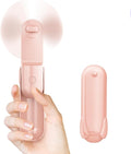 Mini Handheld Fan, Portable Hand Fan with USB Rechargeable, 2000 mAh Battery Operated, 3 Speeds Adjustable, 2 IN 1 Small Personal Pocket Fan for Women Girls Travel Outdoor by Jkjoy