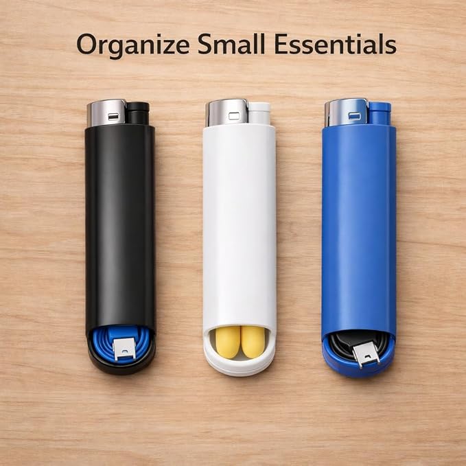 IN SELECT Lighter Diversion Safe Stash, Hidden Storage Compartment Secret Compartment Container for Jewelry, Travel, Camping, and Everyday Carry (No spark, No flame) One piece in Black - Image 5