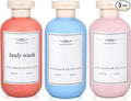 3 PACK Travel Shampoo Bottle, Empty Plastic Squeeze Bottles 6.8oz with Flip Cap, Lotion Container for Toiletries Travel Size Shampoo and Conditioner by UMETASS