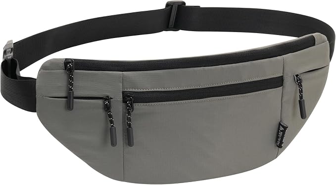 Money Belt for Travel RFID Blocking Passport Holder (dark grey) | Hidden Under Clothes Travel Wallet for Men Women by Unknown