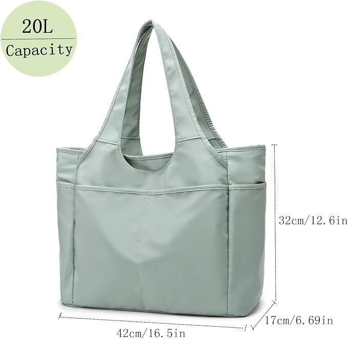 SOYMWIN Tote Bag for Women,Large Tote Bag with Compartments and Multiple Pockets,Quilted Shoulder Bag for Travel Work Sports | Large - Image 5
