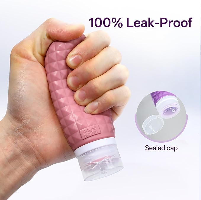 Travel Bottles for Toiletries, TSA Approved Travel Size Containers, Leak Proof Silicone Shampoo Bottles, Small Toiletry Containers with Clear Bag for Shampoo Conditioner Lotion - Image 6