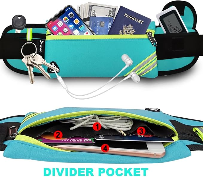 AIKENDO Slim Running Belt Fanny Pack Waist Bag Running Phone Holder | Workout Gear, Gym Fitness Pouch for Phone, Jogging Pocket Belt for Women & Men, Running Accessories For All Cell Phones - Image 3