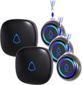 Wireless Caregiver Pager, 3 Call Buttons + 2 Receivers for Elderly at Home | Medical Life Alert System for Seniors/Kids, SOS Emergency Panic Call Bell, Nurse Calling/Patient Assistance Help Buzzer Alarm by stechro