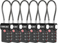 SURE LOCK TSA Approved Luggage Locks with Open Alert Indicator, 3 Digit Combination Cable Travel Lock for Suitcase, Backpack, Gym Locker, Toolbox, Carry On & Travel Bag by Hopeyoucanstaysafe