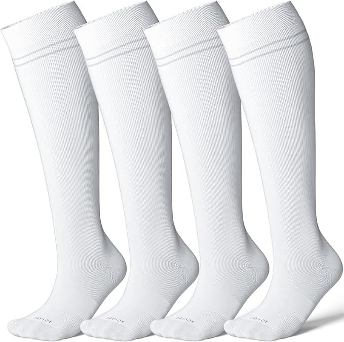 LEVSOX Viscose Made from Bamboo Compression Socks for Pregnant Women 20-30 mmHg Knee High Cute Mens Supports Socks for Travel by Levsox