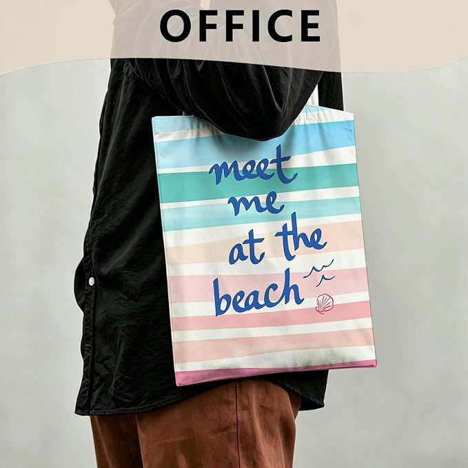 Summer Coastal Beach Canvas Tote Bag - Image 5