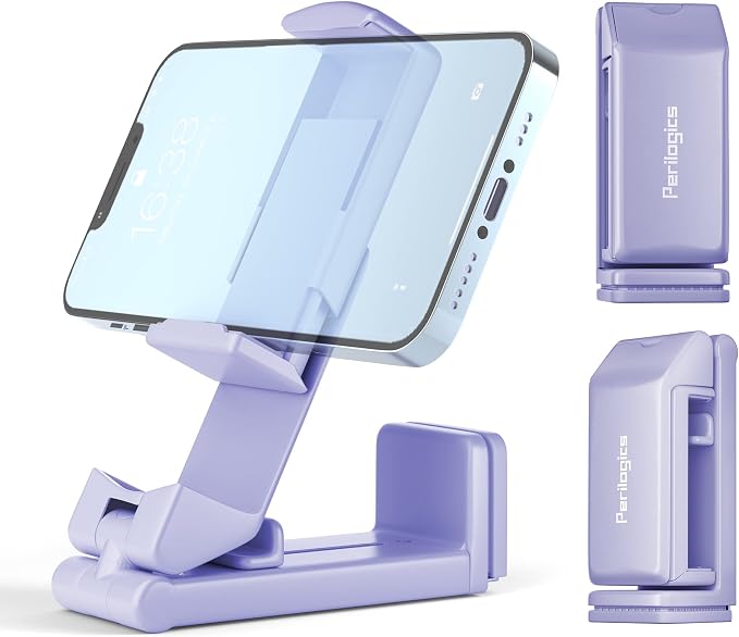 Perilogics Airplane Phone Holder Mount Universal in Flight Hands Free Viewing with Multi-Directional Dual 360 Degree Rotation (Lavender) - Image 9