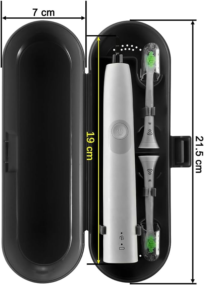 Electric Toothbrush Travel Case for 7.5Inch Handle,Toothbrush Carrying Case, Portable Brush Plastic Container Holder, Storage Box for Business Trips, Camping - Image 4