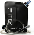 FITLY Soft Flask - Shrink As You Drink Soft Water Bottle for Hydration Pack - Folding Water Bottle Ideal for Running, Hiking, Cycling, Climbing & Rigorous Activity by FITLY