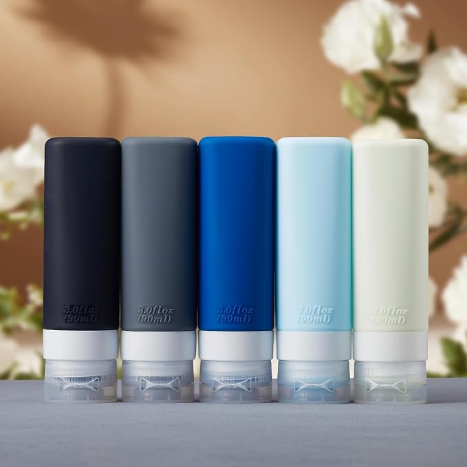 INSFIT Travel Bottles for Toiletries, TSA Approved 3oz Travel Size Containers, BPA Free Leak Proof Squeezable Silicone Tubes for Shampoo Conditioner Lotion Soap with Labels - Image 7