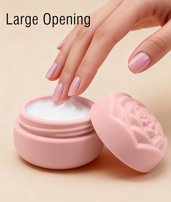 Travel Containers for Cosmetics Toiletries - 0.88 Oz 4 Pack Small Silicone Refillable Mini Jars with Lid Handcream Eyes Cream Hair Gel Wax Pills Moisturizer Earrings Container Rose(4 colors) - Image 6