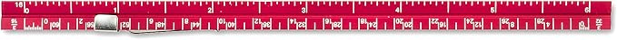 Alumicolor Aluminum Architect Pocket Scale With Clip, 6IN, Red - Image 3
