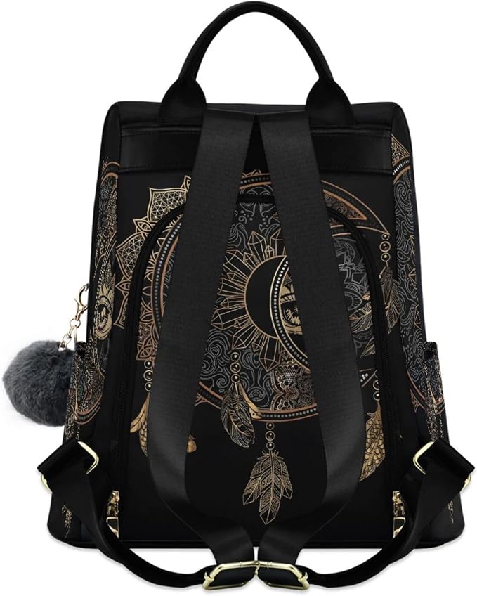 ALAZA Boho Crescent Moon Dreamcatcher Backpack Purse for Women Anti Theft Fashion Back Pack Shoulder Bag - Image 2