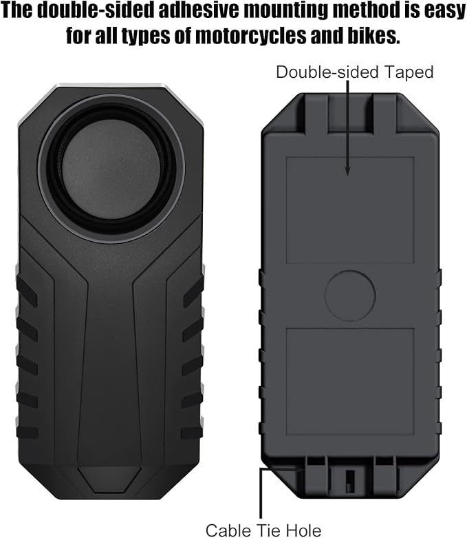 Wireless 113dB Bicycle Alarm with Remote 2Pack | Bike Alarm System Anti Theft,IP65 Waterproof,Vibration Motion Sensor,for Motorcycle,Scooter,Moped,Tricycle,Mobility - Image 8