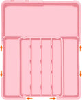 Silverware Organizer - Expandable Silverware Drawer Organizer, Adjustable Drawer Organizer, Silverware Tray for Drawer 15.2"x 19" Utensil Drawer Organizer, Kitchen Organizers Storage, Pink by Spaclear