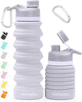Nefeeko Collapsible Water Bottle, 26oz Silicone Foldable Water Bottles | Leakproof BPA Free Travel Water Bottles with Carabiner,Portable Sport Water Bottles for Camping,Hiking Outdoor Indoor Sport by Nefeeko