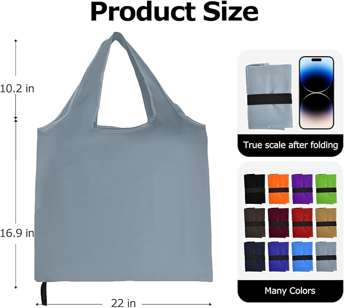 Foldable Shopping Bag, Reusable Grocery Bag Holder, Tote Bags - Image 2