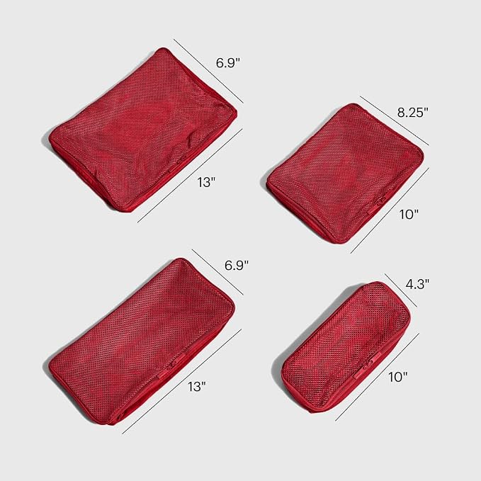 Away Insider Packing Cubes Set of 4, Lightweight Travel Luggage Organizers | 4-Piece Packing Cube Set for Suitcases, Carry-On Bags & Luggage, Lightweight Travel Organizers for Packing, Cherry Red - Image 2