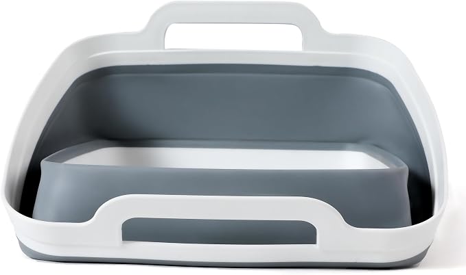 FOSJGO Collapsible Dish Basin with Drain Plug, Foldable Sink, 2.4 Gal (9L) | Space-Saving Wash Basin for Kitchen, Baby Bottles, Vegetable Washing, Camping, RV and Party Beverage Tubs - Image 3