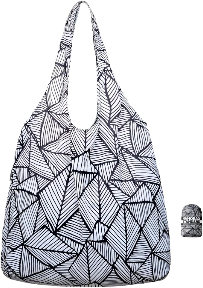 Nanobag Standard 19L Tote Foldable Packable Reusable Grocery Shopping Bag | 0.9 oz Premium Portable Collapsible Ultralight Pocket-Sized for Everyday Use & Travel by Nanobag